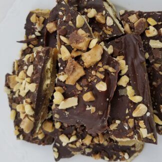 Toffee Brickle with Belgian Dark Chocolate